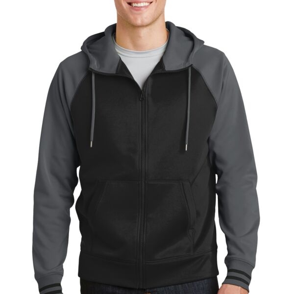 Sport Wick ® Varsity Fleece Full Zip Hooded Jacket Thumbnail
